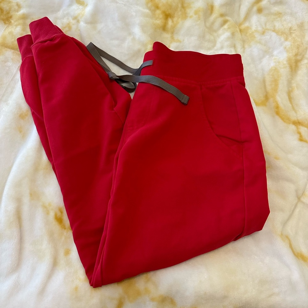 Figs XSP pop red joggers first release